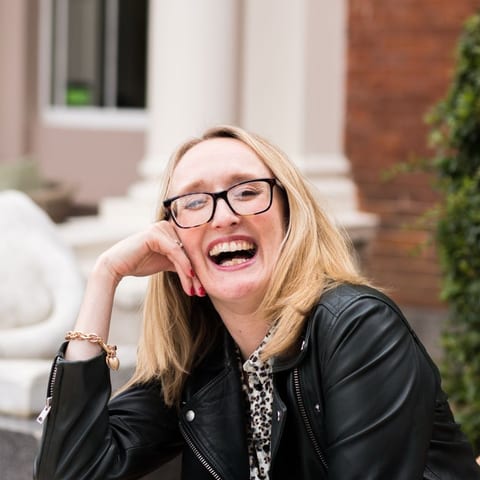 Ali having a good laugh